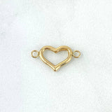 Herraje Corazon Silueta 0.55gr / 1.9cm / Troquelado Oro Amarillo ©