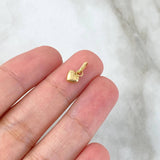 Dije Corazón 0.25gr / 1.1cm / Troquelado Oro Amarillo