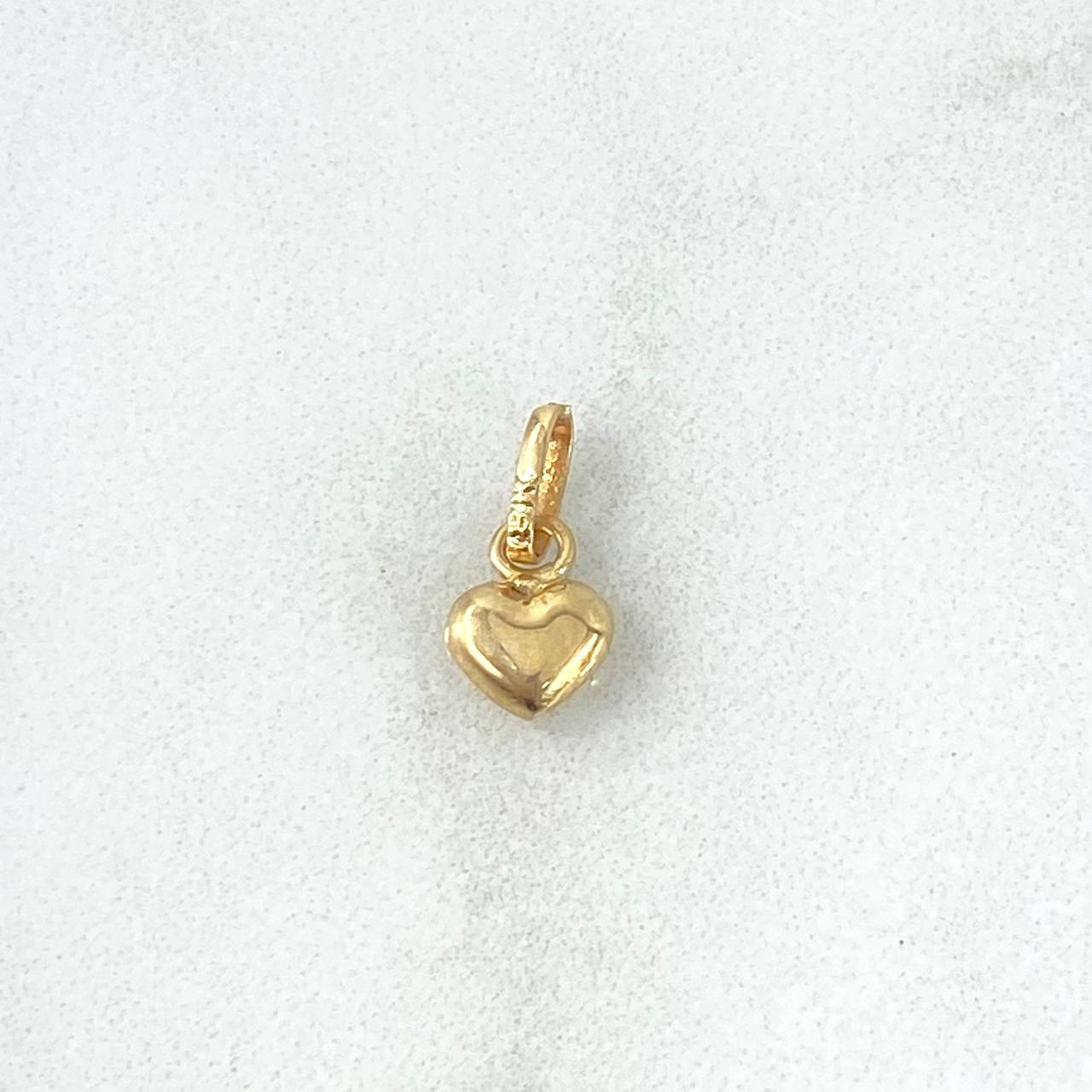 Dije Corazón 0.25gr / 1.1cm / Troquelado Oro Amarillo