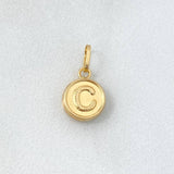 Dije Letra C 0.4gr / 1.5cm / Doble Faz Oro Amarillo