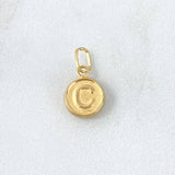 Dije Letra C 0.4gr / 1.5cm / Doble Faz Oro Amarillo