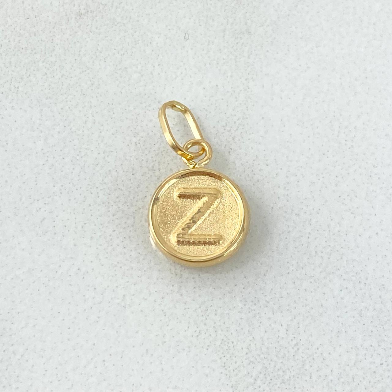 Dije Letra Z 0.3gr / 1.5cm / Doble Faz Oro Amarillo