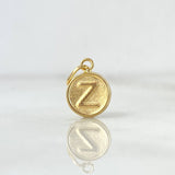 Dije Letra Z 0.3gr / 1.5cm / Doble Faz Oro Amarillo