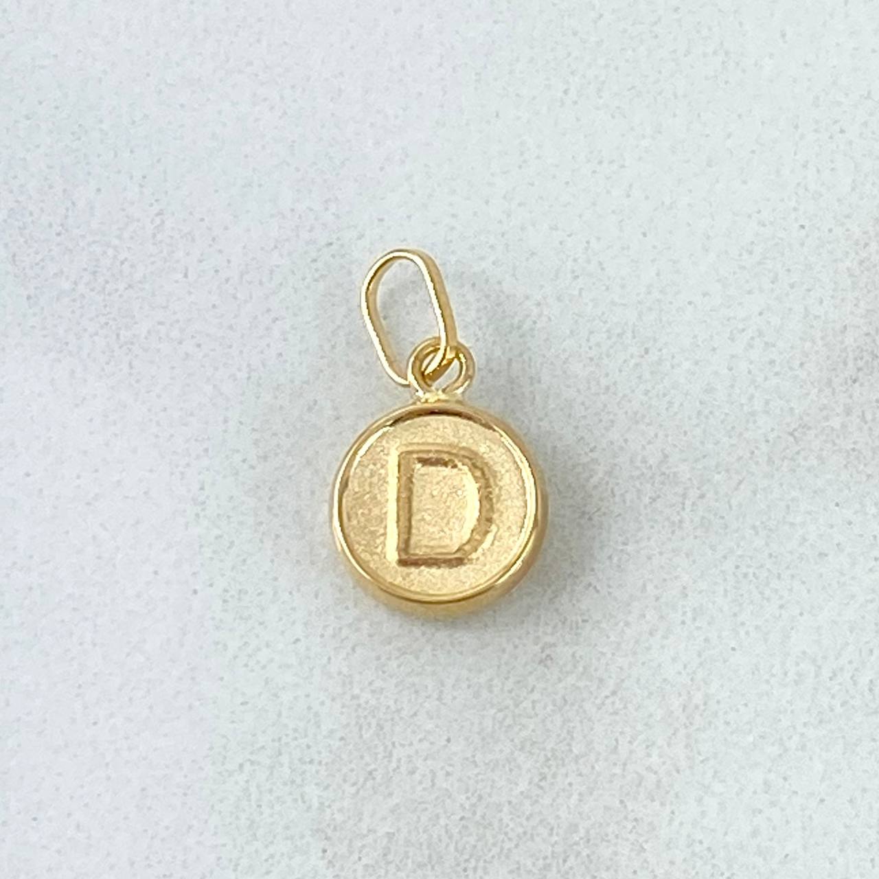 Dije Letra D 0.35gr / 1.5cm / Doble Faz Oro Amarillo
