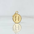 Dije Letra H 0.35gr / 1.5cm / Doble Faz Oro Amarillo
