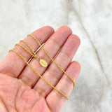 Cadena Lazo 0.9gr / 50cm + Dije San Miguel Arcangel 0.25gr / 1.4cm Mate Oro Amarillo (Oferta)