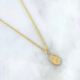 Cadena Lazo 0.95gr / 50cm + Dije San Miguel Arcangel 0.3gr / 1.4cm Mate Oro Amarillo (Oferta)