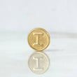 Herraje Letra I 0.25gr / 0.8cm / Tambor Doble Faz Oro Amarillo
