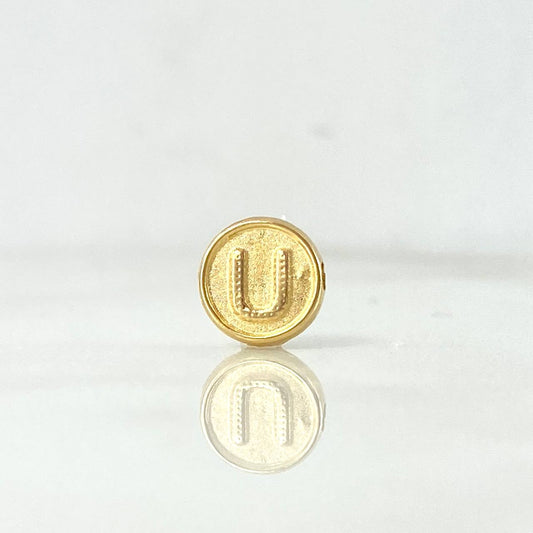 Herraje Letra U 0.25gr / 0.8cm / Doble Faz Oro Amarillo