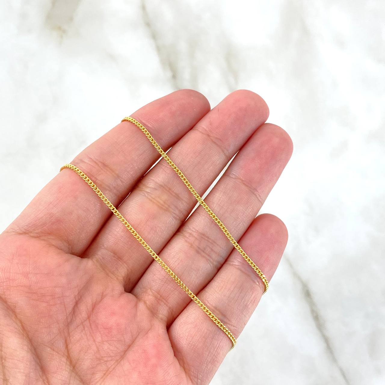 Cadena Cubana 4.5gr / 60cm / 1mm Oro Amarillo +0