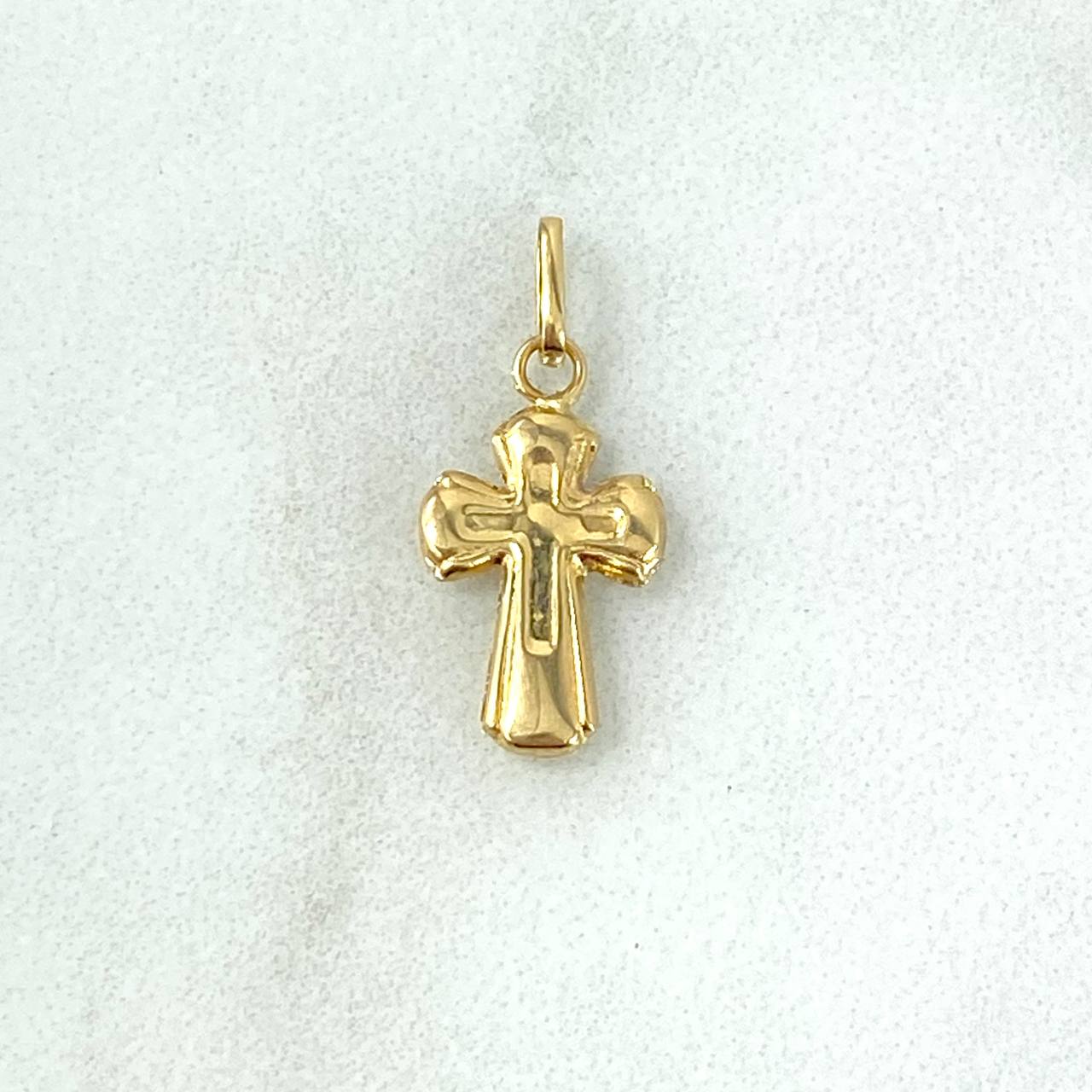 Dije Cruz 0.4gr / 1.9cm / Bizantina Oro Amarillo *