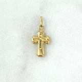 Dije Cruz 0.4gr / 1.9cm / Bizantina Oro Amarillo *