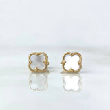 Topos Trébol VCyA 1.7gr / 0.6cm / Nacar Blanco Liso Oro Amarillo Nac.Esp. *