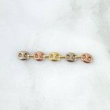 Herraje Retazo GC 0.7gr / 4cm / 5mm / Cinco Eslabones Tres Oros
