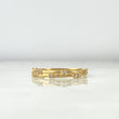 Anillo Corona De Espinas 1.6gr T6 3/4 Circones Blancos Oro Amarillo