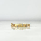 Anillo Corona De Espinas 1.55gr T6 3/4 circones Blancos Oro Amarillo