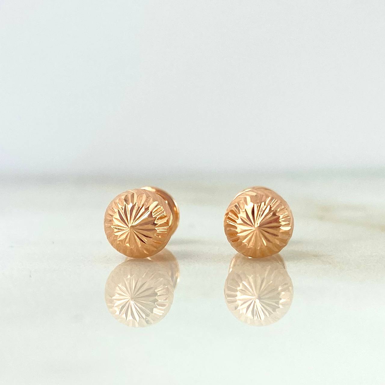 Topos Bola Diamantada 0.7g / 6mm Oro Rosa 18K
