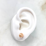 Topos Bola 0.9gr / 7mm Diamantadas Oro Rosa 18K &