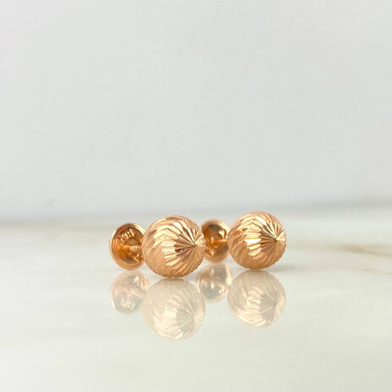 Topos Bola 7mm 0.95gr / Diamantada Oro Rosa