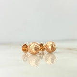 Topos Bola 0.9gr / 7mm Diamantadas Oro Rosa 18K &