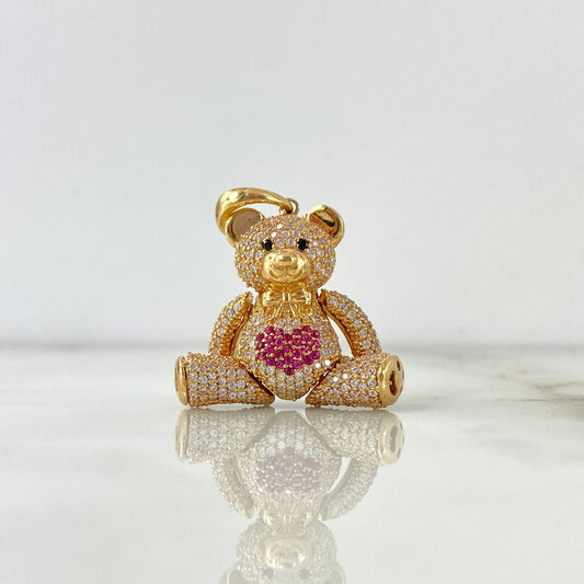 Dije Oso Articulado Corazón 8.2gr / 3.5cm / Oro Amarillo 18K
