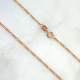 Cadena Figaro 1.4g / 44.9cm / 1.5mm Oro Rosa 18K