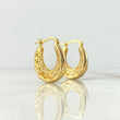 Candongas Daphy 3.55gr / 2.1cm / Filigarana Lateral Oro Amarillo