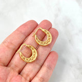 Candongas Daphy 3.55gr / 2.1cm / Filigarana Lateral Oro Amarillo