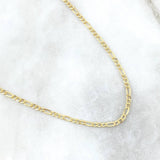 Cadena Figaro 2.75gr / 60cm / 2.6mm Oro Amarillo +1 18K
