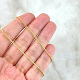 Cadena Veneciana 2.8gr / 45cm / 1mm Oro Amarillo +3 18K