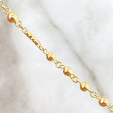 Rosario Virgen Milagrosa 10.8gr / 55cm / 3mm - 4 mm Bolas Lisas - Cilindros Diamantados - Cruz Lisa Oro Amarillo