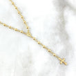 Rosario Virgen Milagrosa 10.8gr / 55cm / 3mm - 4 mm Bolas Lisas - Cilindros Diamantados - Cruz Lisa Oro Amarillo