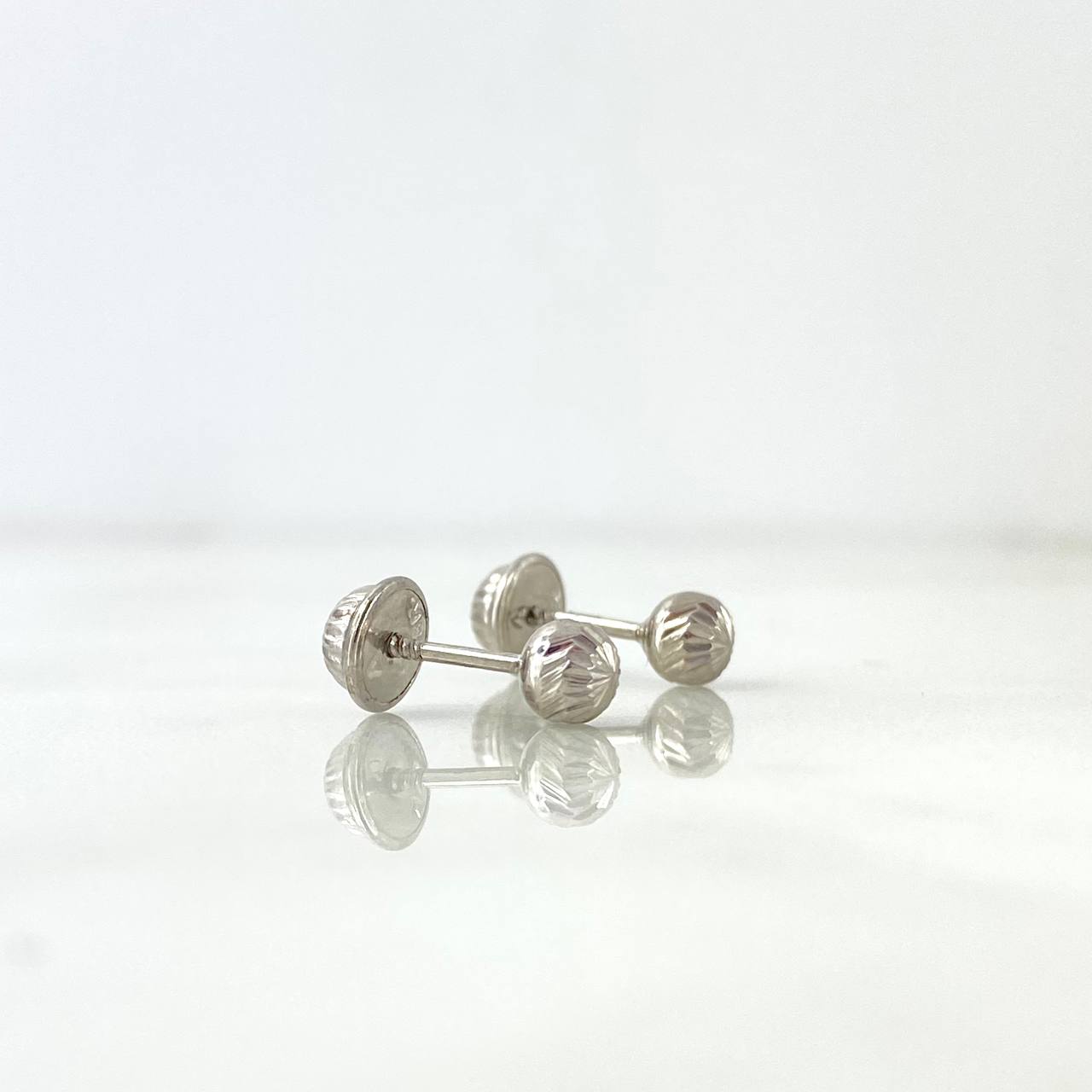 Topos Bola 0.55gr / 4mm Diamantada Oro Blanco 18K ©