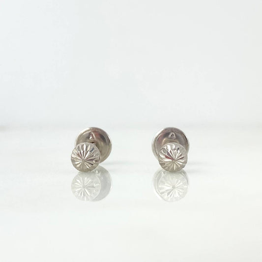 Topos Bola 0.55gr / 4mm Diamantada Oro Blanco 18K ©