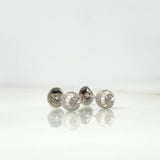 Topos Bola Diamantada 0.6 g / 5 mm Oro Blanco 18K