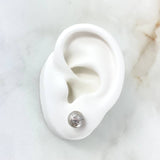 Topos Bola 8mm 0.95gr / Lisa Oro Blanco 18K