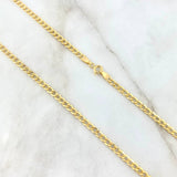 Cadena Cubana 5.6gr / 50cm / 3mm Oro Amarillo +0
