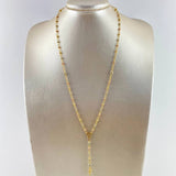 Rosario Virgen Milagrosa 6.45gr / 50cm / 3mm - 4 mm Bolas Lisas - Cruz Cristo Liso Tres Oros ©