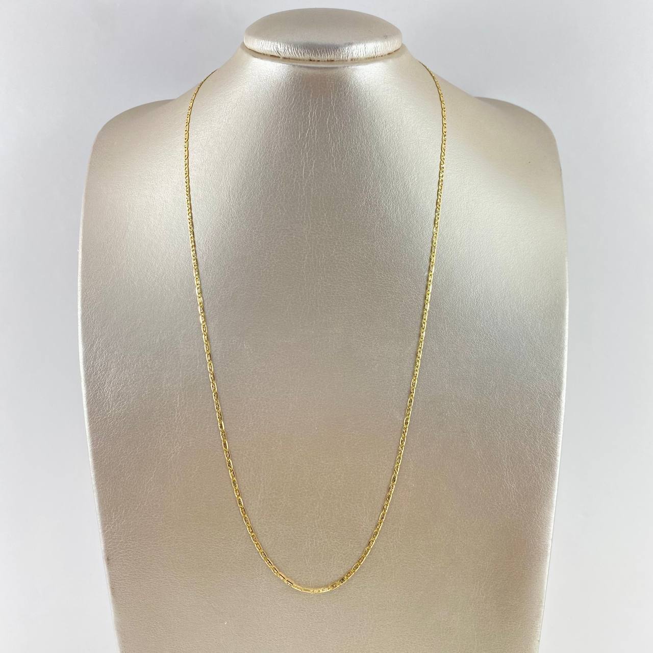 Cadena Plana 3.95gr / 60cm / 2mm Diamantada Tres Oros +3
