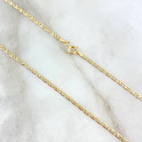 Cadena Plana 3.95gr / 60cm / 2mm Diamantada Tres Oros +3