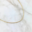 Cadena Plana 3.95gr / 60cm / 2mm Diamantada Tres Oros +3