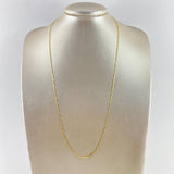Cadena Plana 4gr / 60cm / 2mm Diamantada Oro Amarillo +3 ©