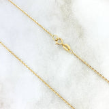 Cadena Aro Seguido 0.6gr / 40cm / 0.9mm Oro Amarillo +3 18K *