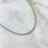 Cadena Franco 7.85gr / 60cm / 2.5mm Oro Blanco +4 *