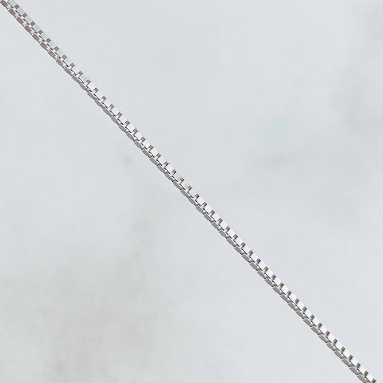 Cadena Veneciana 1.4gr / 40cm / 0.7mm Oro Blanco +3 *