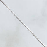 Cadena Veneciana 1.4gr / 40cm / 0.7mm Oro Blanco +3 *