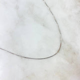 Cadena Veneciana 1.4gr / 40cm / 0.7mm Oro Blanco +3 *