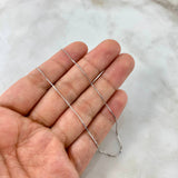 Cadena Veneciana 1.4gr / 40cm / 0.7mm Oro Blanco +3 *