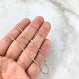 Cadena Plana 1.6gr / 45cm- +3 Oro 18K