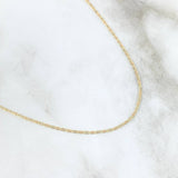 Cadena Plana 1.55gr / 45cm- +3 Oro 18K